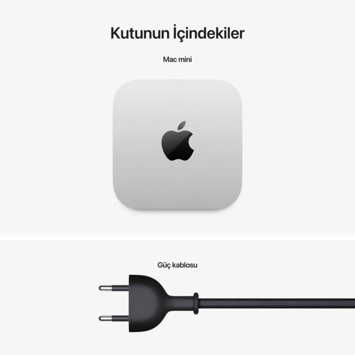 Mac mini M4 10CPU 10GPU 24GB 512GB MCYT4TU/A - Apple Türkiye Garantili