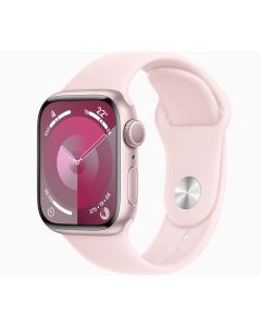 Apple Watch Series 9 GPS 45 mm Pembe Alüminyum Kasa ve Uçuk Pembe Spor Kordon - M/L - MR9H3TU/A