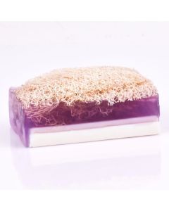 pudKA Natural Pumpkin Fiber Lavender Soap
