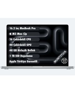 16.2 inç MacBook Pro M3 Max 16CPU 40GPU 48GB 1TB Gümüş - MUW73TU/A (2023)
