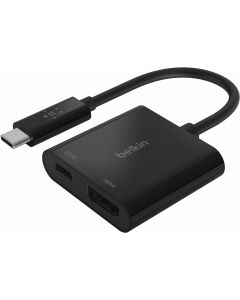 Belkin USB-C to HDMI 4K 60Hz + 60W Şarj Adaptörü - AVC002btBK