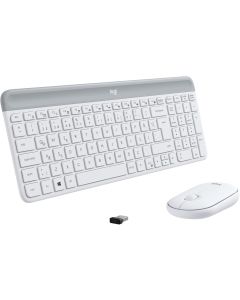 Logitech MK470 Slim Combo, Ultra İnce, Kompakt ve Sessiz Kablosuz Türkçe Q Klavye ve Mouse Seti - Beyaz