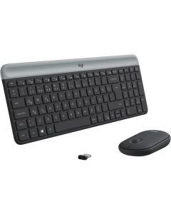 Logitech MK470 Slim Combo, Ultra İnce, Kompakt ve Sessiz Kablosuz Türkçe Q Klavye ve Mouse Seti - Siyah