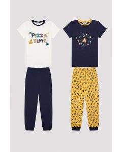 Penti Koleksiyon Koleksiyon Erkek Çocuk Galaxy Pizza Çok Renkli 2li Pijama Takımı